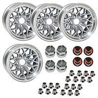 SSF179KR Snowflake Wheel Kit [Size: 17" x 9"] Finish: Silver Painted Recesses & Gloss Clear Coat