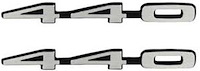 440 Emblem 1969 Plymouth GTX 1969-1970 Dodge Coronet R/T, Super Bee w/ Ramcharger hood 1970 Sport Fury