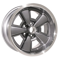 ZW179GUN 5-Spoke Rally Wheel [Size: 17" x 9"] Finish: Gunmetal Gray w/Machined Lip