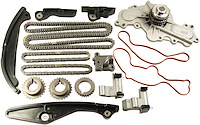 9-0738SBWP Engine Timing Chain Kit w/Water Pump for 2011-2017 Ford 3.5L, 3.7L V6 Engines