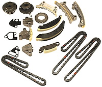 Timing Chain and Gear Set with Dual Idler Sprockets