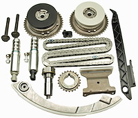 Timing Chain and Gear Set with VVT Sprockets and Gear Oiler