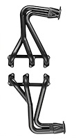 B1-BEC Full-Length Header Set, 1927-1948 Buick V6 [Black Satin Ceramic Coating]