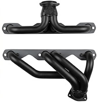 CC50-BEC Shorty Header Set, 1949-1954 Chevy Cars w/Small Block Chevy, Stock Chassis & Steering [Black Satin Ceramic Coating]