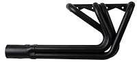 CER100-BEC Sprint Car Style Roadster Header, Small Block Chevy, 26 in. Turnout Length [Black Satin Ceramic Coating]