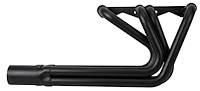 CER409-BEC Sprint Car Style Roadster Header, Chevy 348-409ci "W" Engine, 26 in. Turnout Length [Black Satin Ceramic Coating]
