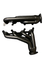 FF5.0-BEC Shorty Header Set, Ford Modular DOHC “Coyote” V8 [Black Satin Ceramic Coating]