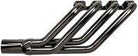 FR460CJ-BEC Swept-Back Roadster Header, Ford T-Bucket w/BBF 429-460ci & Cobra Jet/GT Heads, 26 in. Turnout [Black Satin Ceramic]