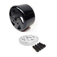2636417 Water Pump Pulley Girdle Kit GM LS Gen III/IV Edelbrock, Stewart, PRW Water Pumps - Black Anodized Finish