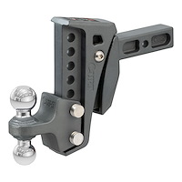 Rebellion XD Adjustable Cushion Hitch Mount, 2 in. Shank with Dual Trailer Ball