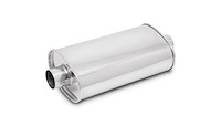 STREETPOWER Oval Muffler 2.5" Inlet/Outlet (Center-Center)