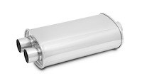 STREETPOWER Oval Muffler 3" Inlet (Center in-Dual Out)