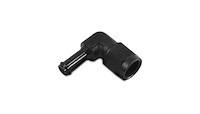 12028 90 Degree AN Female to Barb Adapter Fitting [-8 AN Female to 1/2 in. Barb, Black]