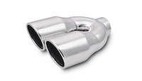 Dual Round Stainless Steel Exhaust Tip