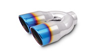 Dual Round Stainless Steel Exhaust Tip