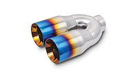 Dual Round Stainless Steel Exhaust Tip