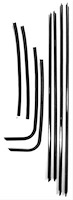 200512 Window Felt/Belt Line Weatherstrip Set for 1971-1974 AMC Javelin [2-Door Hardtop]