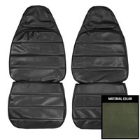 72KSA716U-1 Cologne Front Bucket Seat Covers for 1972-1973 Dodge Charger/SE Dark Green