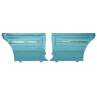 D282T Rear Door Panels for 1966 Chevrolet Chevelle, 2-Door Sedan Bright Blue
