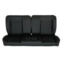 RM-BA11X1C 60 in. Sport Mod I Bench Seat Black Vinyl Wide Black Insert Black Thread w/Cupholder