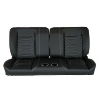 RM-BA11X6C 60 in. Sport Mod I Bench Seat Black Vinyl Wide Black Insert White Thread w/Cupholder