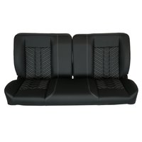 RM-BB11X6X 60 in. Sport Mod II Bench Seat Black Vinyl Thin Black Insert Wht Thread w/o Cupholder