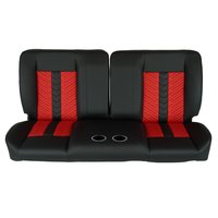 RM-BB1211C 60 in. Sport Mod II Bench Seat Black Vinyl Red/Black Insert Black Thread w/Cupholder