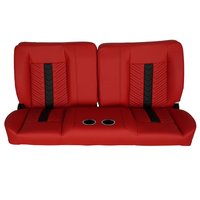 RM-BB2211C 60 in. Sport Mod II Bench Seat Red Vinyl Thin Red/Black Insert Black Thread w/Cupholder