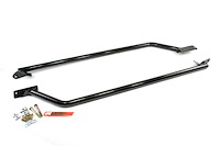 1052-B S197 subframe connectors; Black