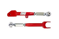2555-R Camaro Rear Upper Control Arms, Adjustable, Rod Ends, Red; Red