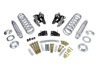 4057-225 1964-1972 GM A-Body Rear Coilover Kit, 2-3 in. Lowering Street; Black
