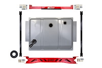6428-R 4-Link Fuel Tank Relocation Kit for 1973-1987 Chevrolet/GMC C10/C15 2WD Trucks [Red]