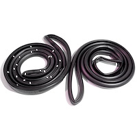 Rear Molded Door Seals. For 4-door sedan. Each. is 125-1/4 In. long. Pair. R&L. DR REAR 77-85 LESABR