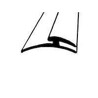 LP 109-D/FT Rear Bumper To Body Seal, 1 in. Wide, Sold By The Foot
