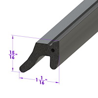 LP 120-B Top Bow To Header Seal, For Convertibles, Sold By The Foot