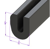LP 23-E U Channel, For Covering Sheet Metal Edges And Bright Work