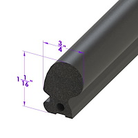 LP 40-V Door Seal, For Cargo And Slider, Sold By The Foot