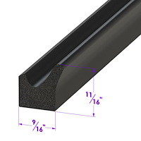LP 40 Door Side Seal, Same As Lp 40-A, But For A Heavier Seal