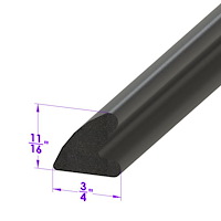 LP 42 Trunk Seal, Sponge Rubber, Sold By The Foot