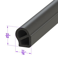LP 48-A Lower Tailgate Seal, Vertical, Sold By The Foot