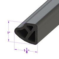 LP 48-B Lower Tailgate Seal, Vertical, Sold By The Foot