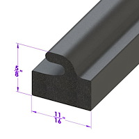 LP 50-A Trunk Seal, For Cars With Wide Gutters