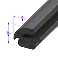 LP 50 Trunk Seal, Installs In Trunk Gutter, Sponge Rubber