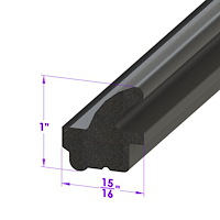 LP 51 Trunk Seal, Sponge Rubber, Sold By The Foot