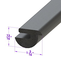 LP 56 Trunk Seal, Sponge Rubber, Sold By The Foot