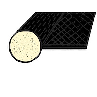 LP 57-A Black, Cloth-Covered Sponge Windlace