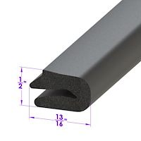 LP 63-B Trunk Seal, Sponge Rubber, Sold By The Foot