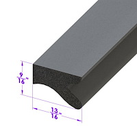 LP 64-A Trunk Seal, Sponge Rubber, Sold By The Foot
