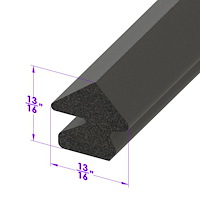 LP 64 Trunk Seal, Sponge Rubber, Sold By The Foot