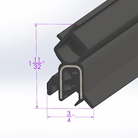 LP 70-D Trunk Seal For Hatchback And Coupe, Sold By The Foot